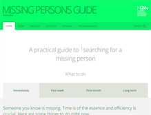 Tablet Screenshot of missingpersonsguide.com
